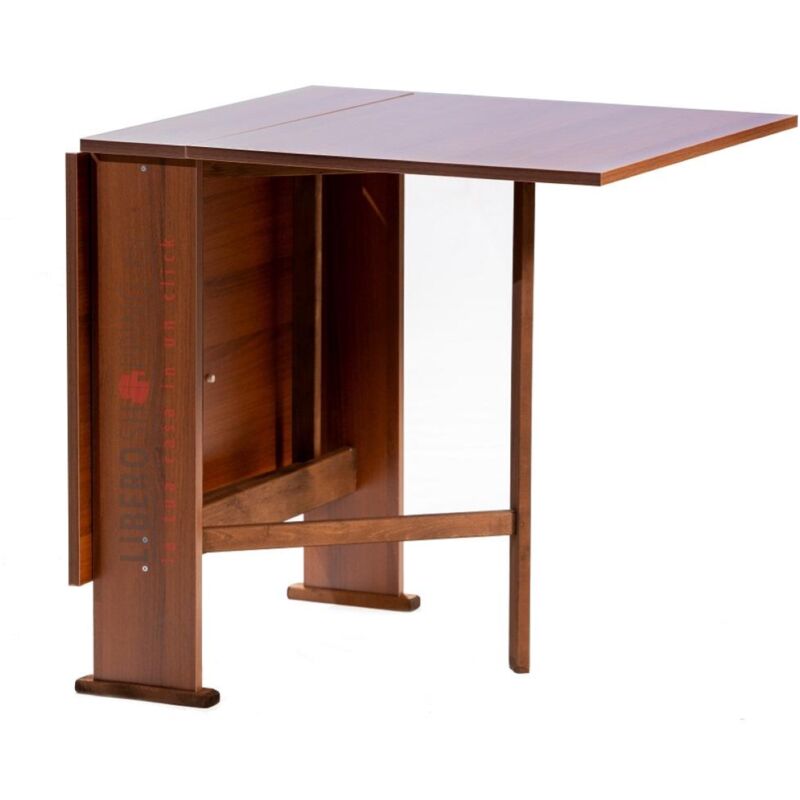 foto del prodotto liberoshopping tavolo da pranzo richiudibile in legno 136x74 cm susanna noce