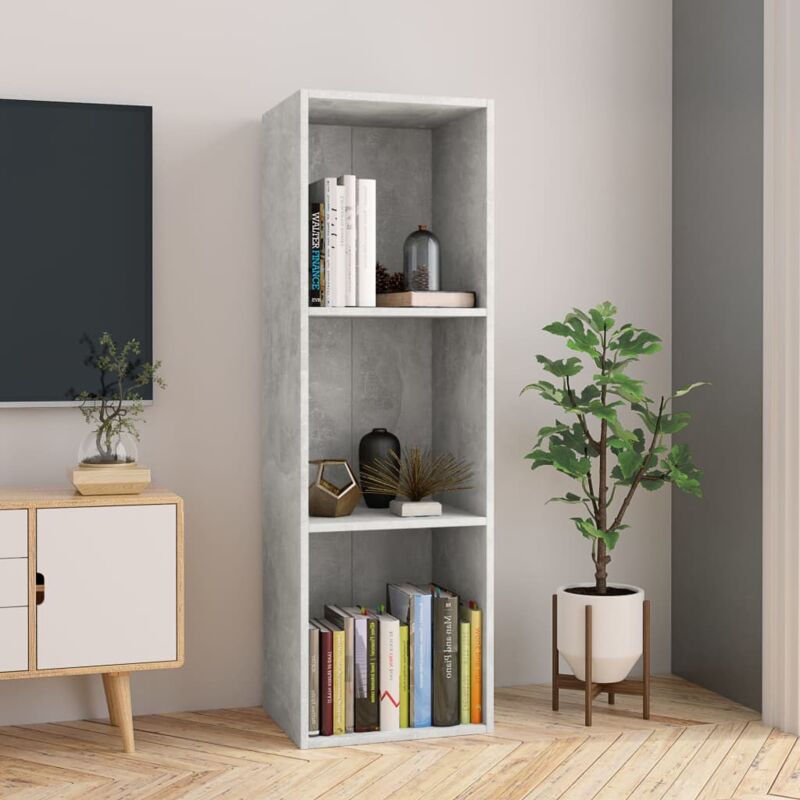 immagine 0 del prodotto library column shelf tv cabinet 36x30x114 cm wood in various colors colore cemento