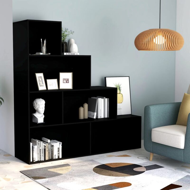 foto del prodotto library divider to scale 155x24x160 cm chipboard colore nero