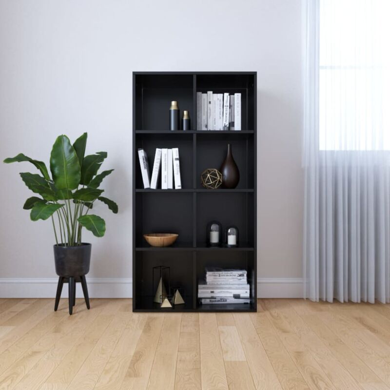 foto del prodotto library shelf cubic modern partition 66x30x130 cm wood in different colors colore nero