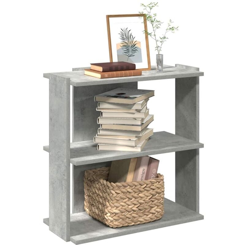 foto del prodotto libreria 3 ripiani grigio cemento 60x30x60 cm multistrato vidaxl
