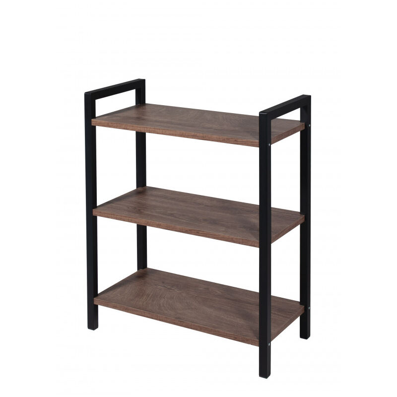 foto del prodotto libreria 3 scaffali in legno e metallo 62l x 29,5p x 74h sanitec