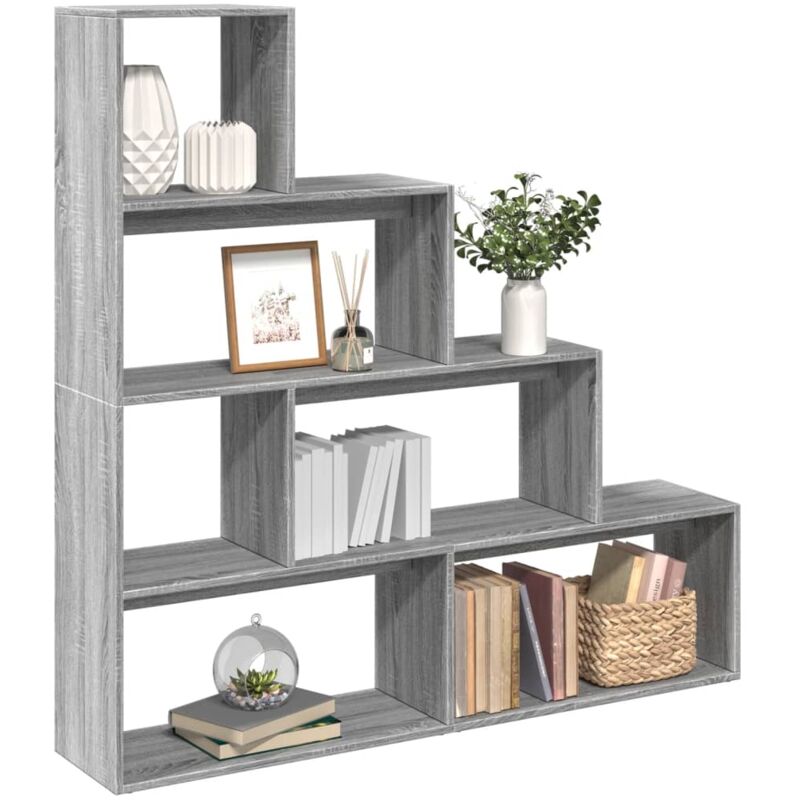 foto del prodotto libreria 4 ripiani grigio sonoma 143,5x29x143,5 cm truciolato vidaxl