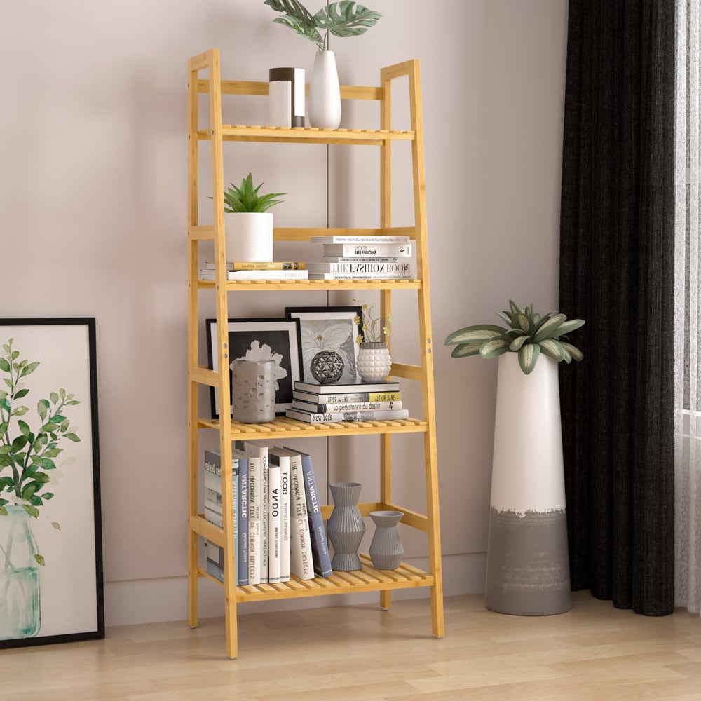 foto del prodotto libreria 4 ripiani in bamb 123x48x32cm
