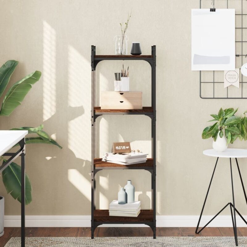 foto del prodotto libreria 4 ripiani rovere marrone 40x30x120cm legno multistrato vidaxl