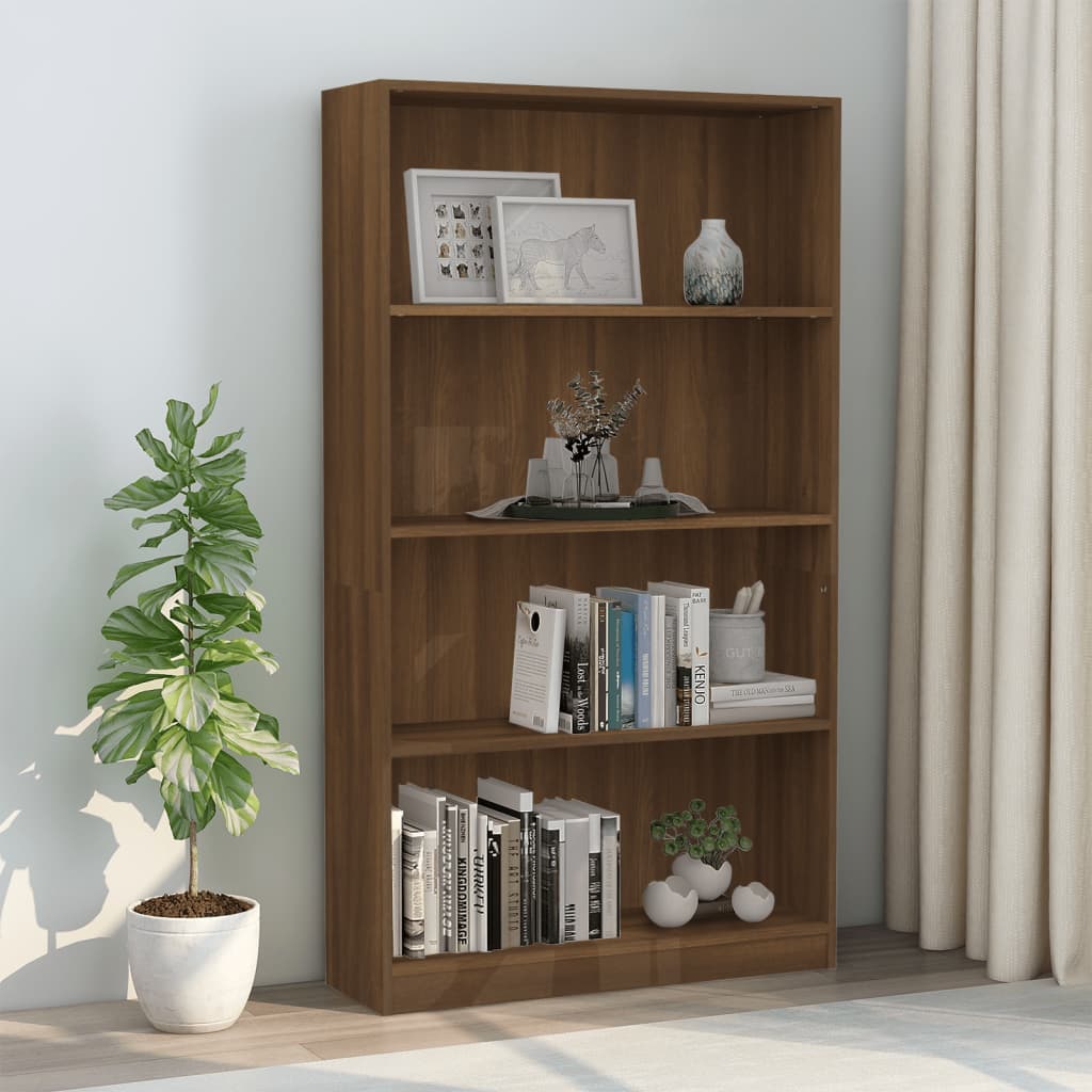 foto del prodotto libreria 4 ripiani rovere marrone 80x24x142cm legno multistrato vidaxl
