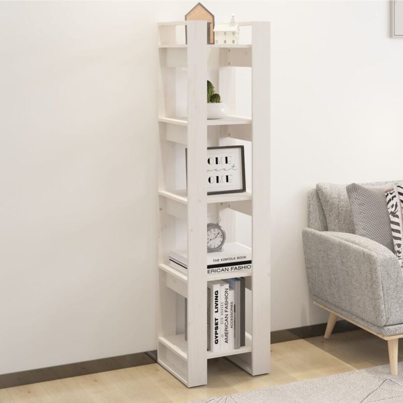 foto del prodotto libreria 41x35x160cm in legno ideale per salotto o studio vari colori colore bianco