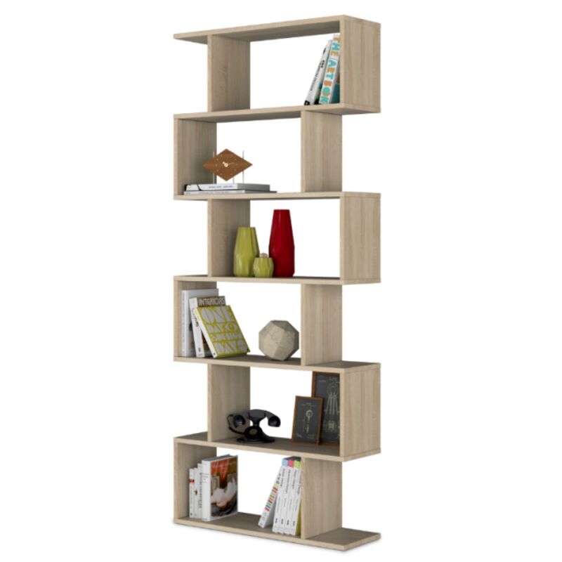 foto del prodotto libreria 80x25x192 rovere canadese con sei ripiani minore