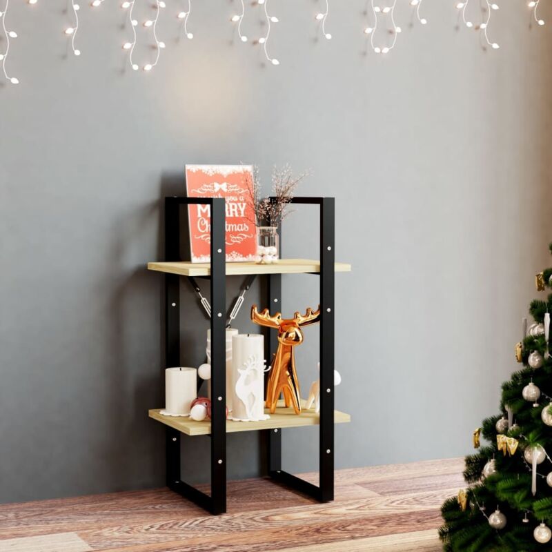 foto del prodotto libreria a 2 ripiani 40x30x70 cm in legno per salotto o studio vari colori colore marrone chiaro