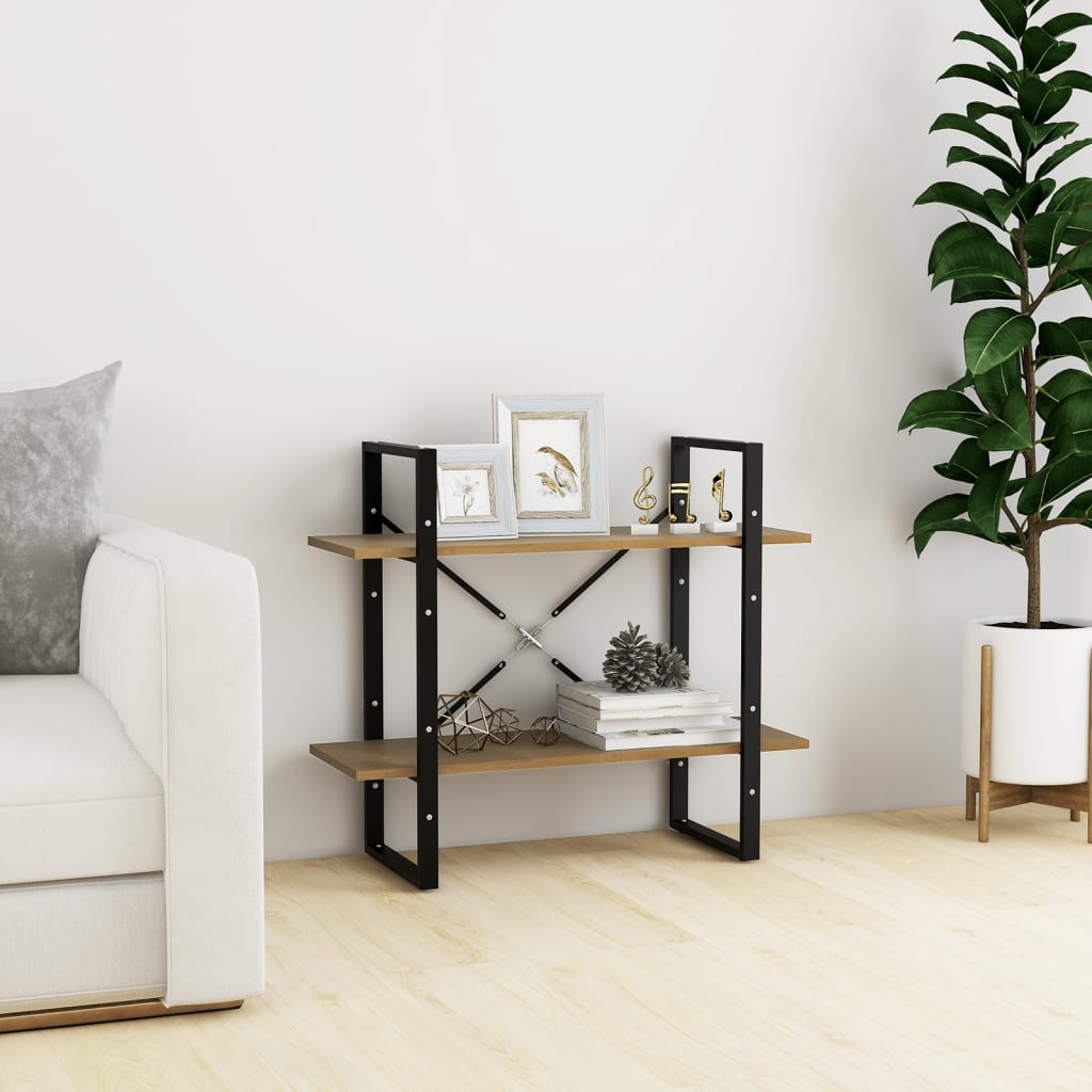 foto del prodotto libreria a 2 ripiani 80x30x70 cm in legno massello di pino vidaxl
