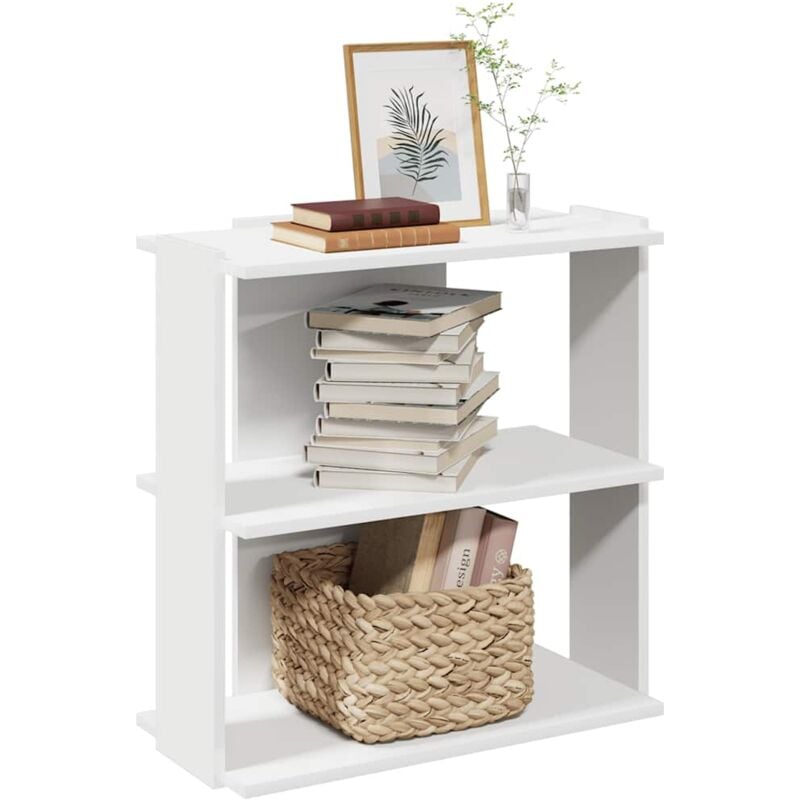 foto del prodotto libreria a 3 ripiani bianca 60x30x60 cm in legno multistrato vidaxl