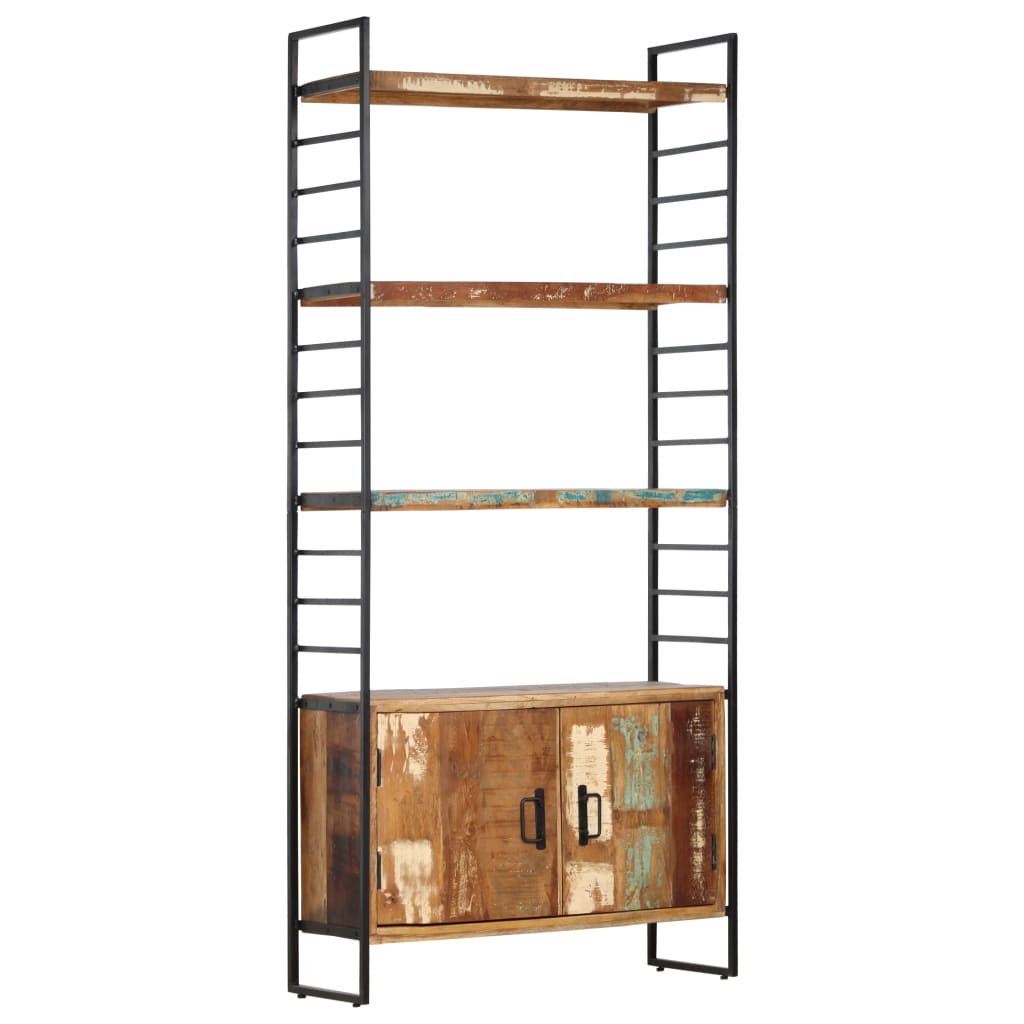 foto del prodotto libreria a 4 livelli legno massello di recupero 80x30x180 cm cod mxl 11492