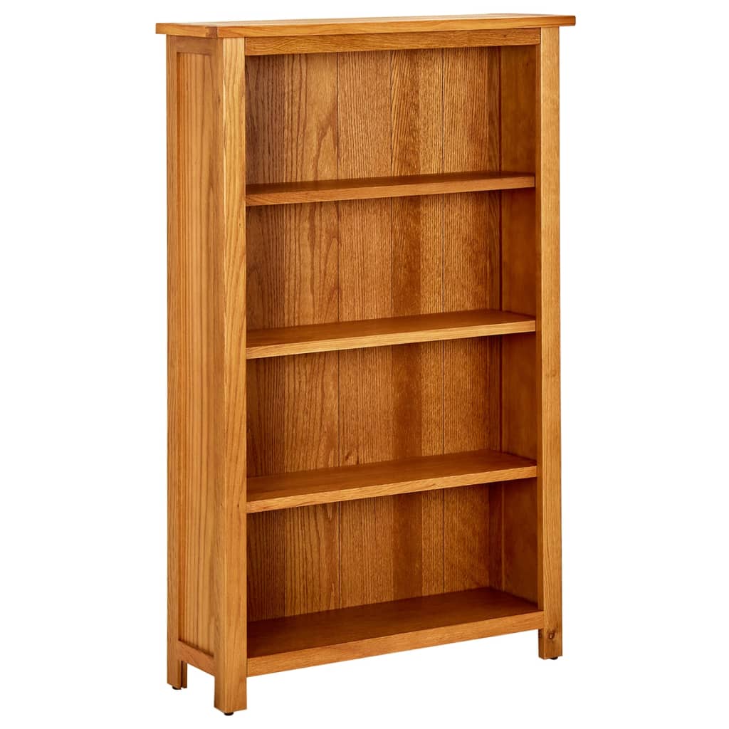 foto del prodotto libreria a 4 ripiani 70x22x110 cm in legno massello di rovere cod mxl 65872