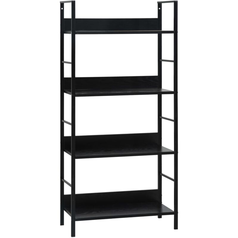 foto del prodotto libreria a 4 ripiani in legno dal design moderno disponibile in vari colori colore nero