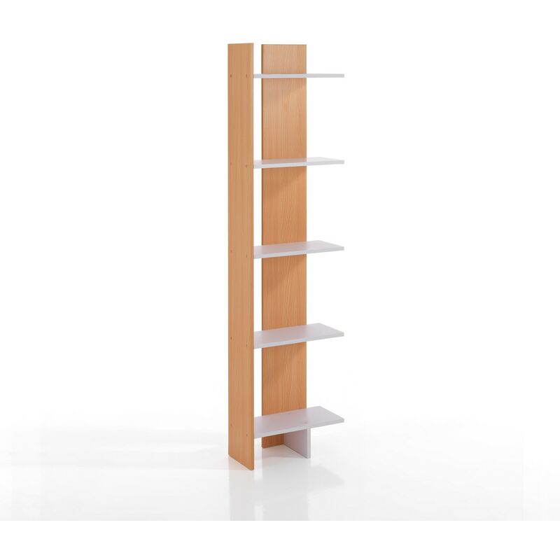 foto del prodotto libreria a colonna effetto legno bianca cm. h.170 x l.41,5 x p.21,5