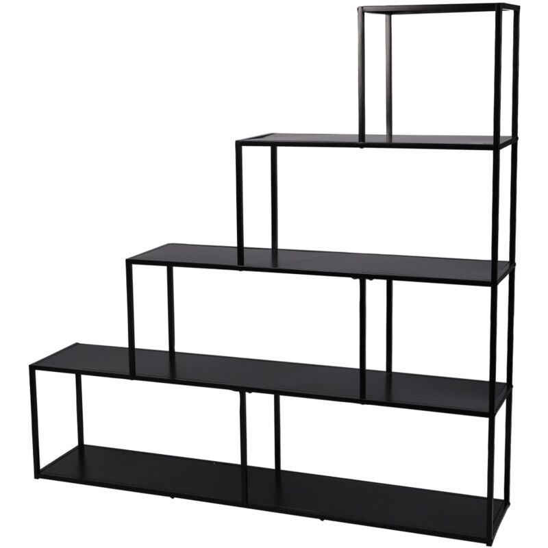 foto del prodotto libreria a scala a 4 livelli collezione soho dimensioni 160x30x160 cm, colore nero