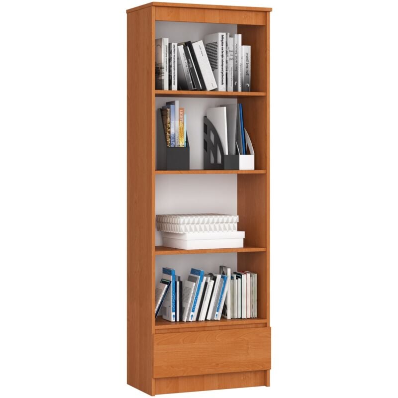 foto del prodotto libreria akord r60 ontano 60 cm 1 cassetto 60x35x180 cm