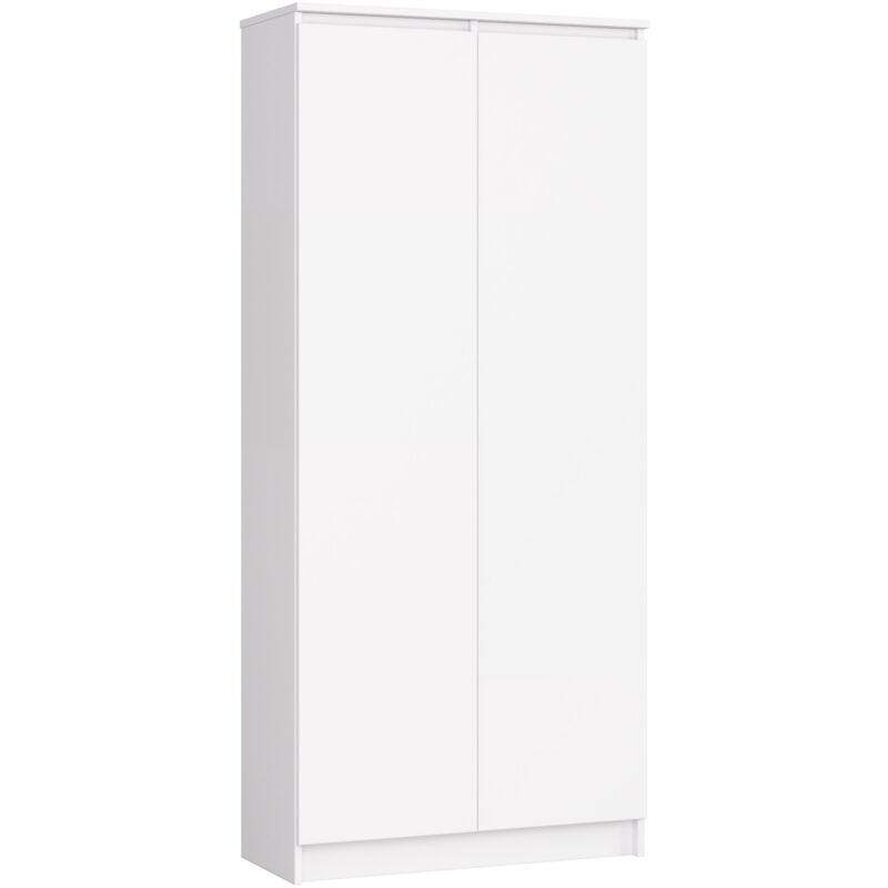 foto del prodotto libreria akord r80 bianco 80 cm 2 ante 80x35x180 cm