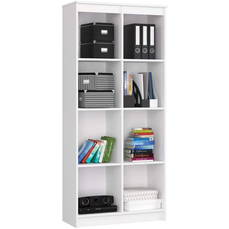 foto del prodotto libreria akord r80 bianco 80 cm 80x35x180 cm