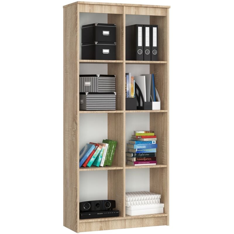 foto del prodotto libreria akord r80 sonoma quercia 80 cm 80x35x180 cm