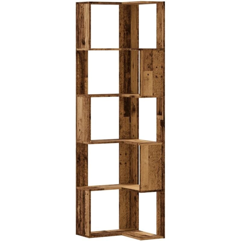 foto del prodotto libreria angolare 5ripiani legno vecchio 50x50x179 cm legno - vidaxl