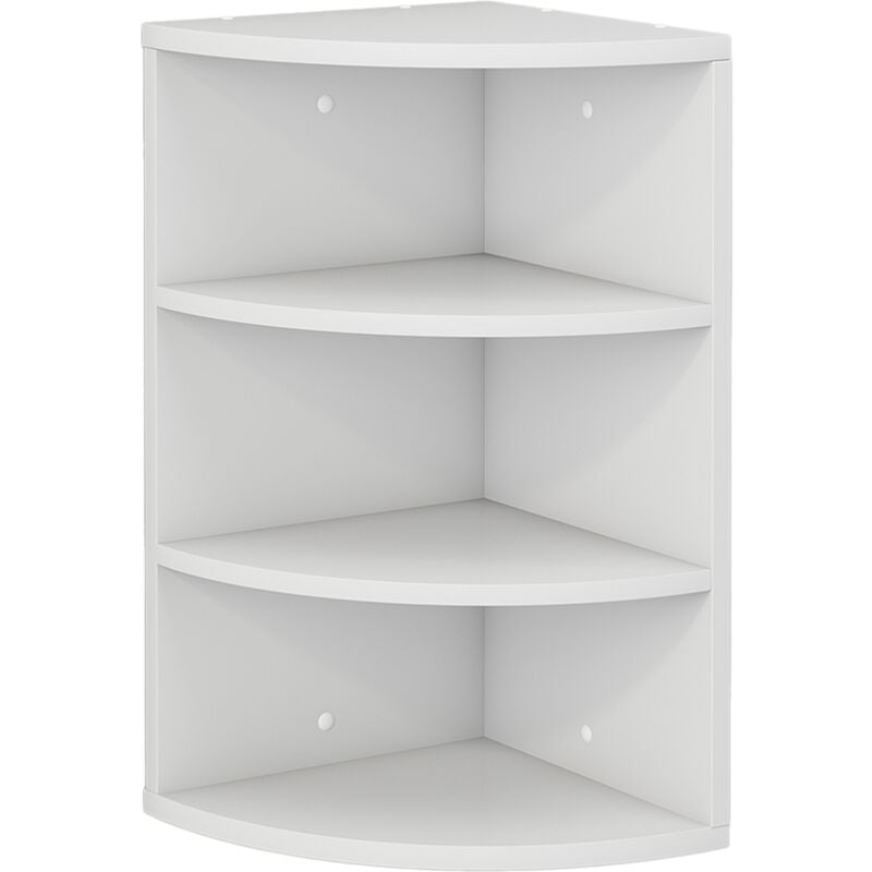 foto del prodotto libreria angolare da terra fabienne, bianco, 30 x 60 cm 3 scomparti vicco