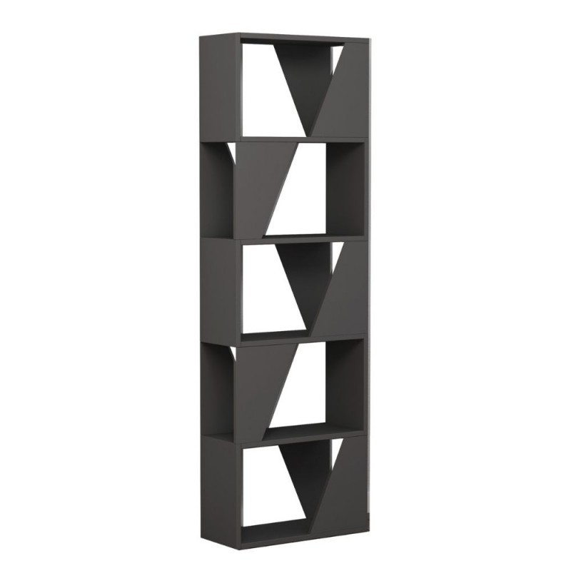 foto del prodotto libreria antracite 5 ripiani frame 54xx24xh.168 cm