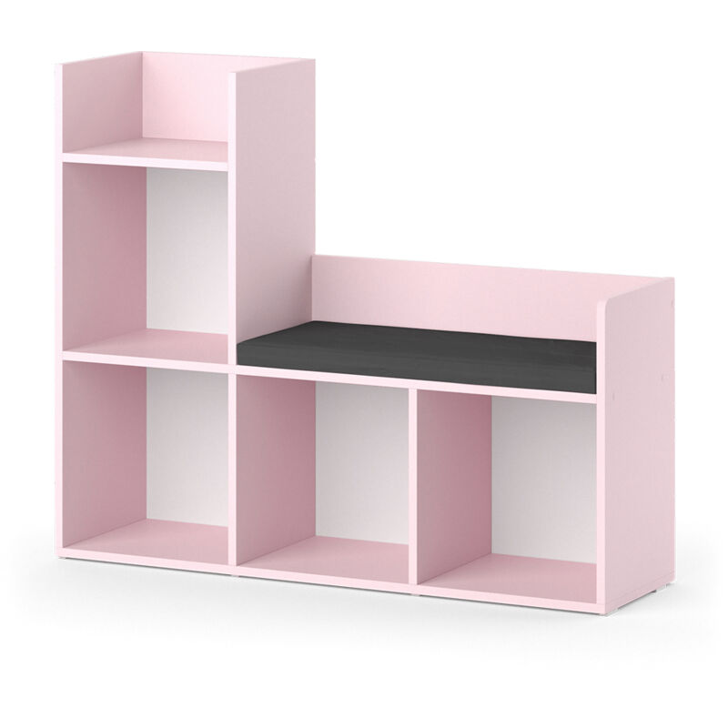 foto del prodotto libreria bambini luigi, rosa, 107.2 x 88.6 cm senza box pieghevole, vicco