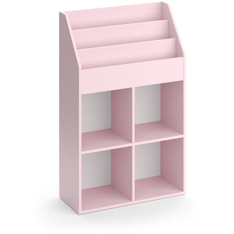 foto del prodotto libreria bambini luigi, rosa, 72 x 114.2 cm senza box pieghevole vicco
