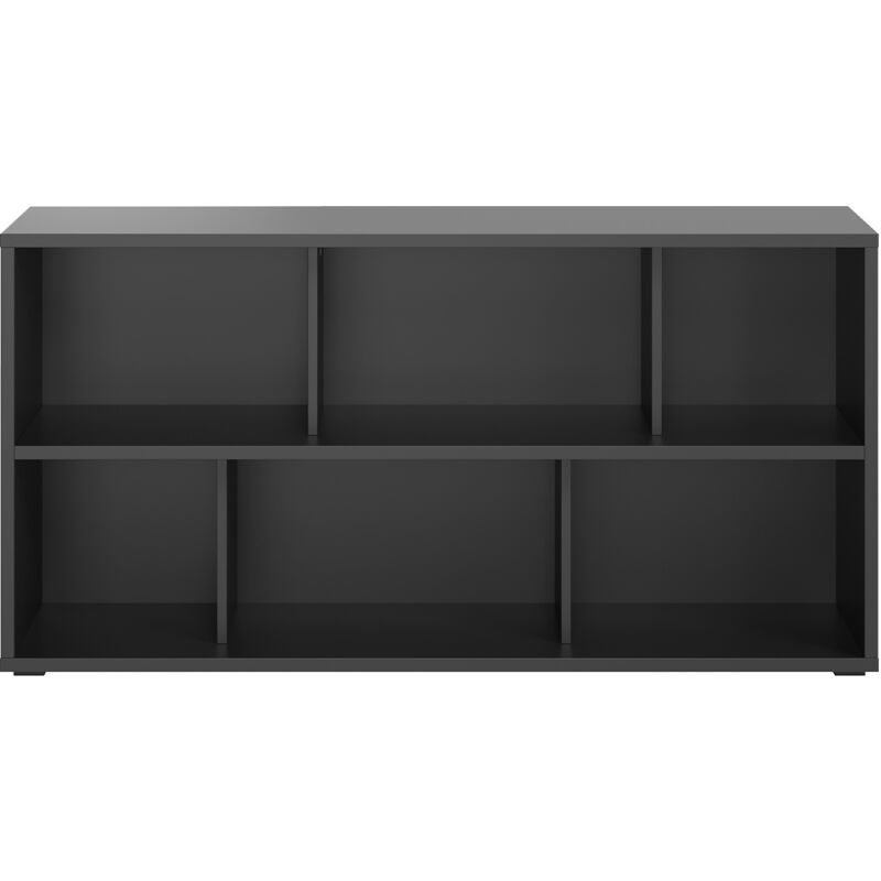 foto del prodotto libreria bassa finitura legno nero l140 cm epure