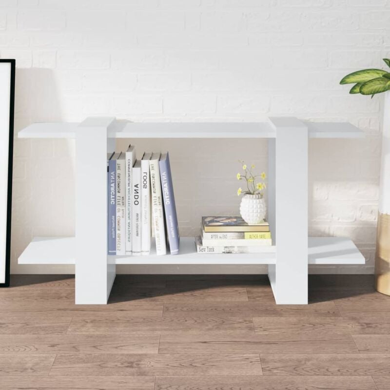 foto del prodotto libreria bianca 100x30x51 cm in legno multistrato vidaxl