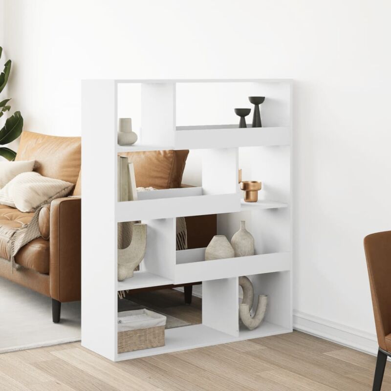 foto del prodotto libreria bianca 100x33x125,5 cm in truciolato vidaxl