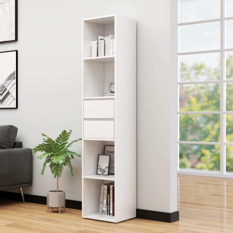 foto del prodotto libreria bianca 36x30x171 cm in legno multistrato vidaxl