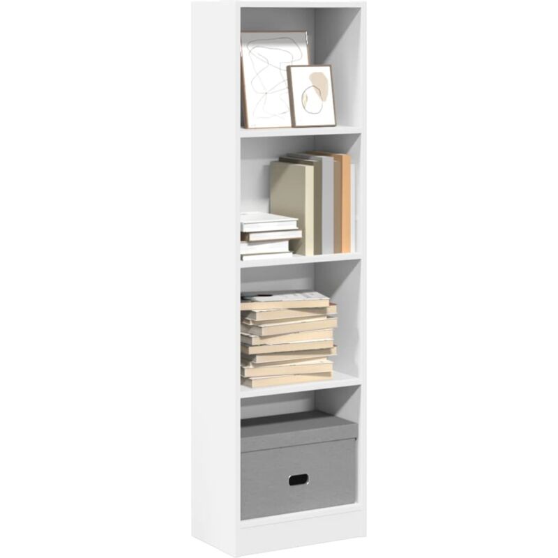 foto del prodotto libreria bianca 40x24x143 cm in truciolato vidaxl