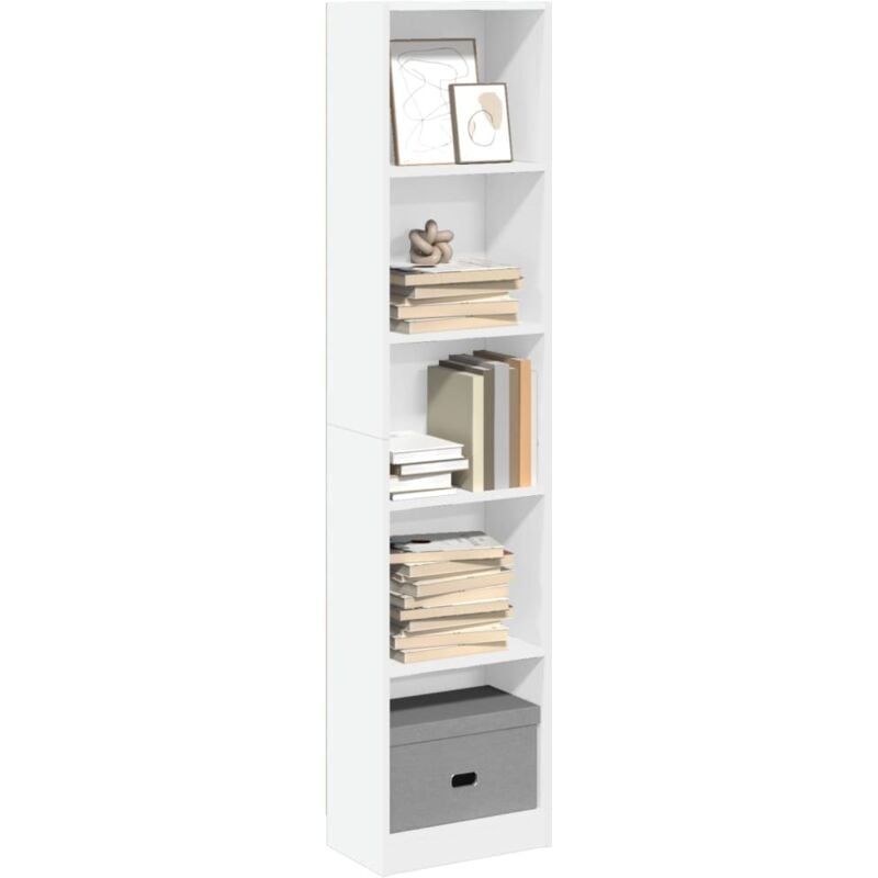 foto del prodotto libreria bianca 40x24x176 cm in legno multistrato vidaxl