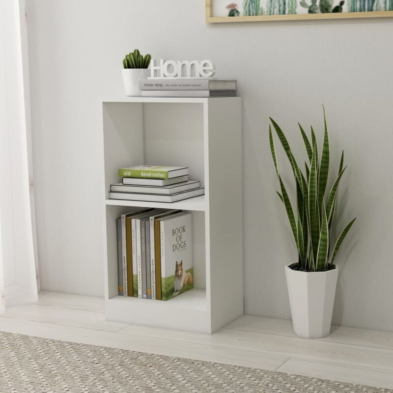 foto del prodotto libreria bianca 40x24x75 cm in legno multistrato vidaxl