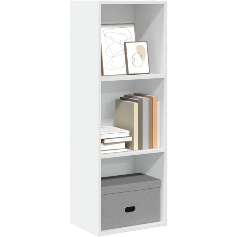 foto del prodotto libreria bianca 40x30x114 cm in legno multistrato vidaxl