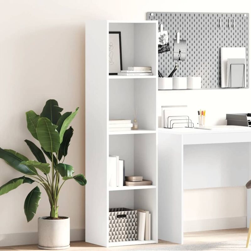 foto del prodotto libreria bianca 40x30x152 cm in legno multistrato vidaxl