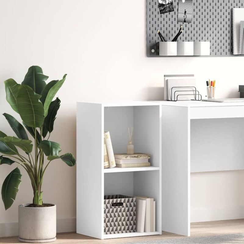 foto del prodotto libreria bianca 40x30x76,5 cm in legno multistrato vidaxl