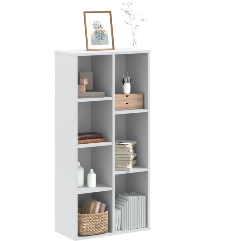 foto del prodotto libreria bianca 50x25x105 cm in legno multistrato vidaxl