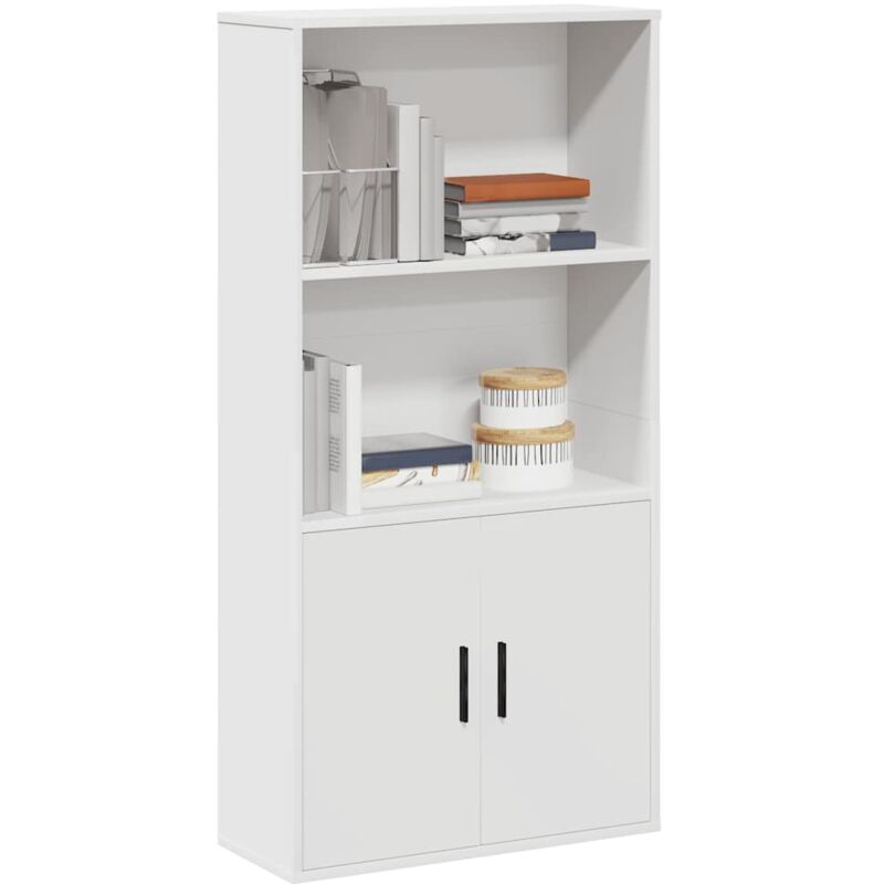 foto del prodotto libreria bianca 60x24x120 cm in legno multistrato vidaxl