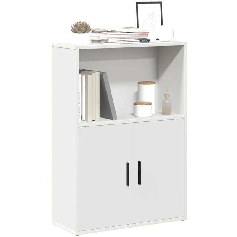 foto del prodotto libreria bianca 60x24x85 cm in legno multistrato vidaxl