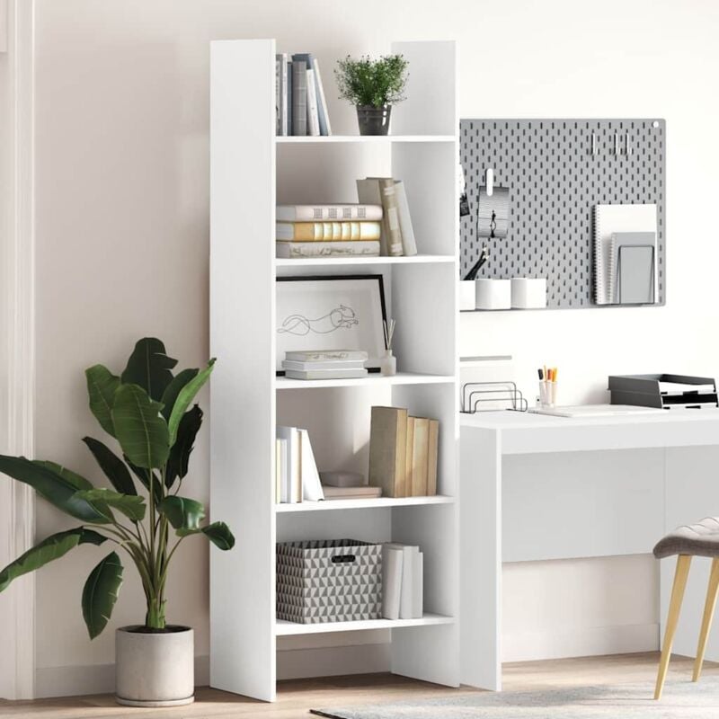 foto del prodotto libreria bianca 60x35x180 cm in legno multistrato vidaxl