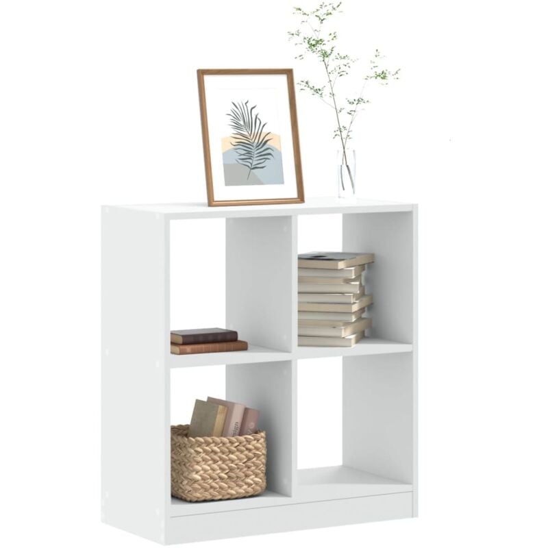 foto del prodotto libreria bianca 68,5x32x75 cm in legno multistrato vidaxl