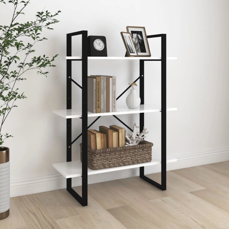foto del prodotto libreria bianca 80x30x105 cm in legno multistrato vidaxl