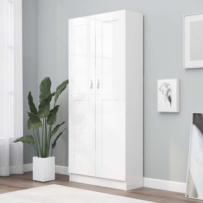 foto del prodotto libreria bianca 82,5x30,5x185,5 cm in legno truciolato vidaxl