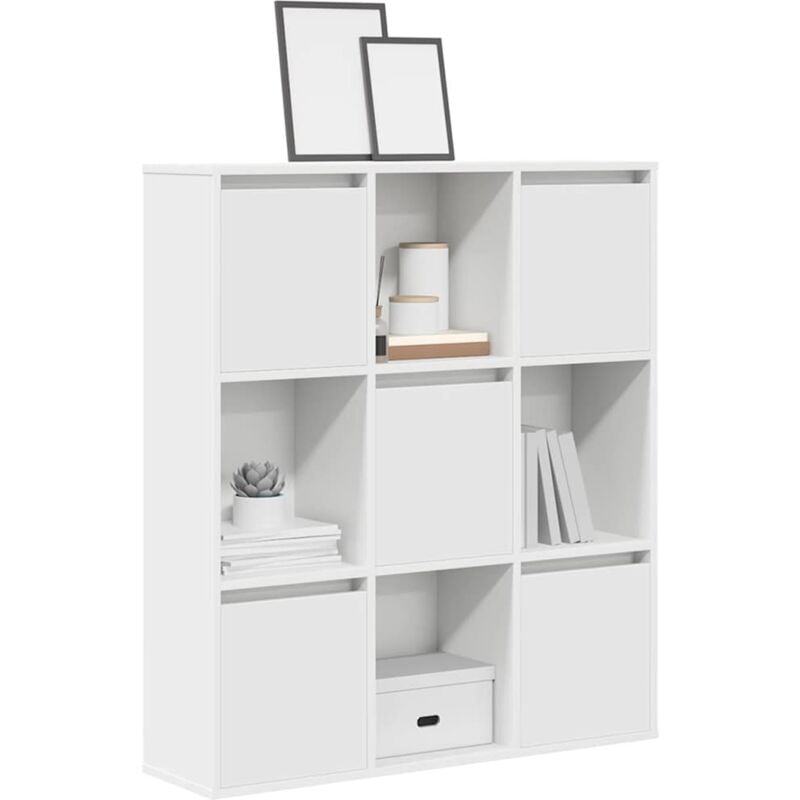 foto del prodotto libreria bianca 89x24x101,5 cm in legno multistrato vidaxl