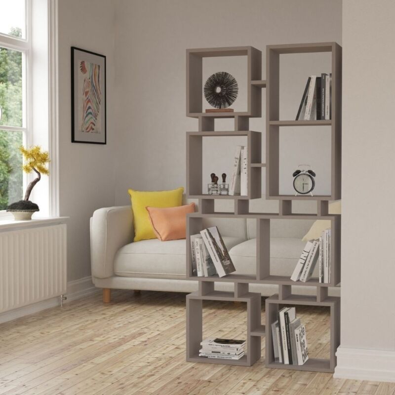 foto del prodotto libreria bifacciale 79x166,5 cm rail tortora