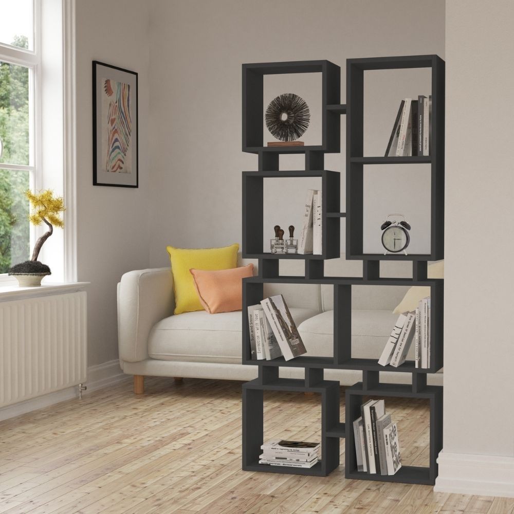 foto del prodotto libreria bifacciale rail antracite 79x166,5