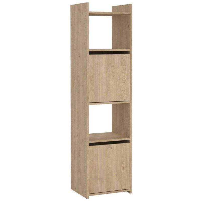 foto del prodotto libreria claric, scaffale da ufficio, mobile portalibri, biblioteca, 40x34 h155 cm, rovere - dmora